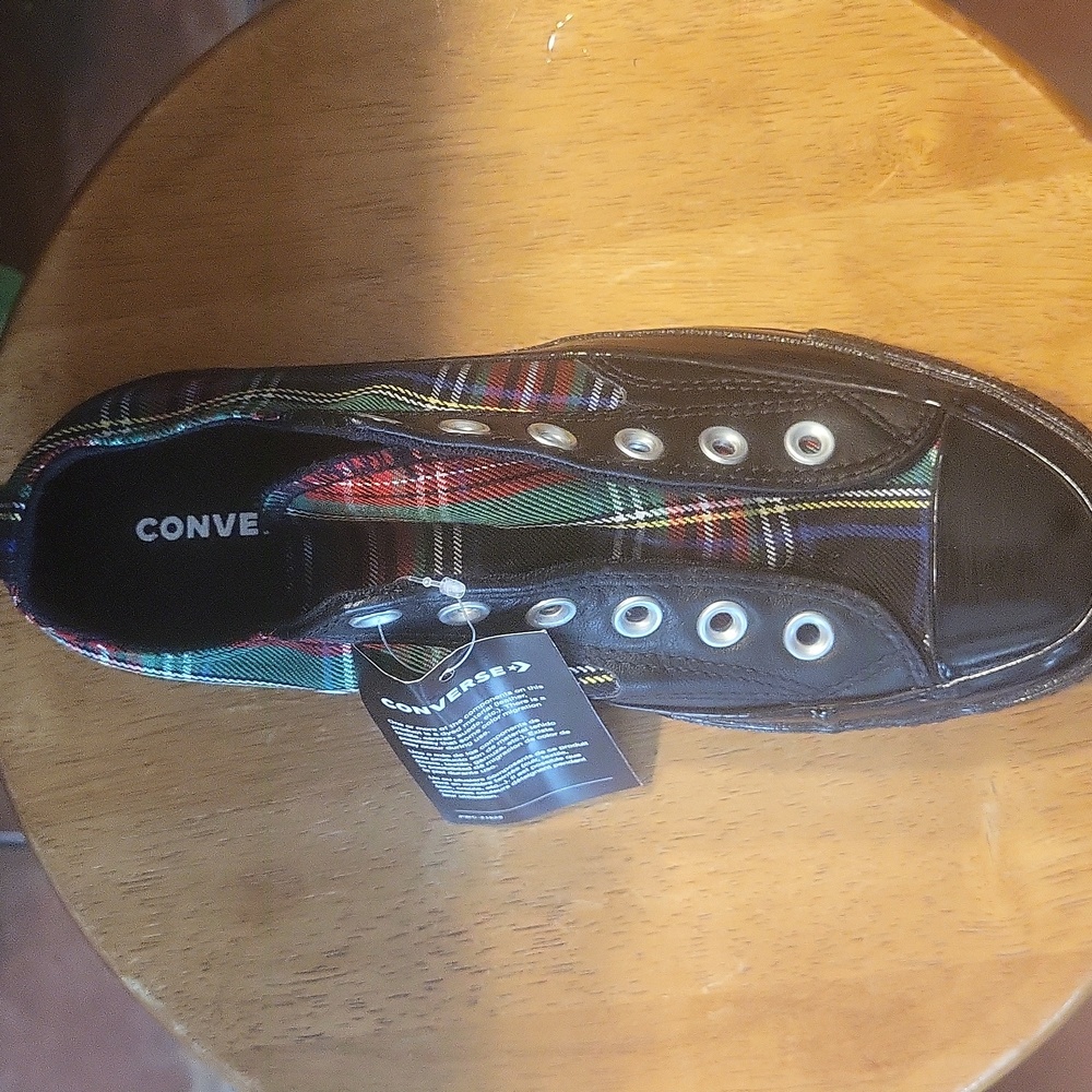 Converse Chuck Multicolor Plaid Sneakers with Black Accents